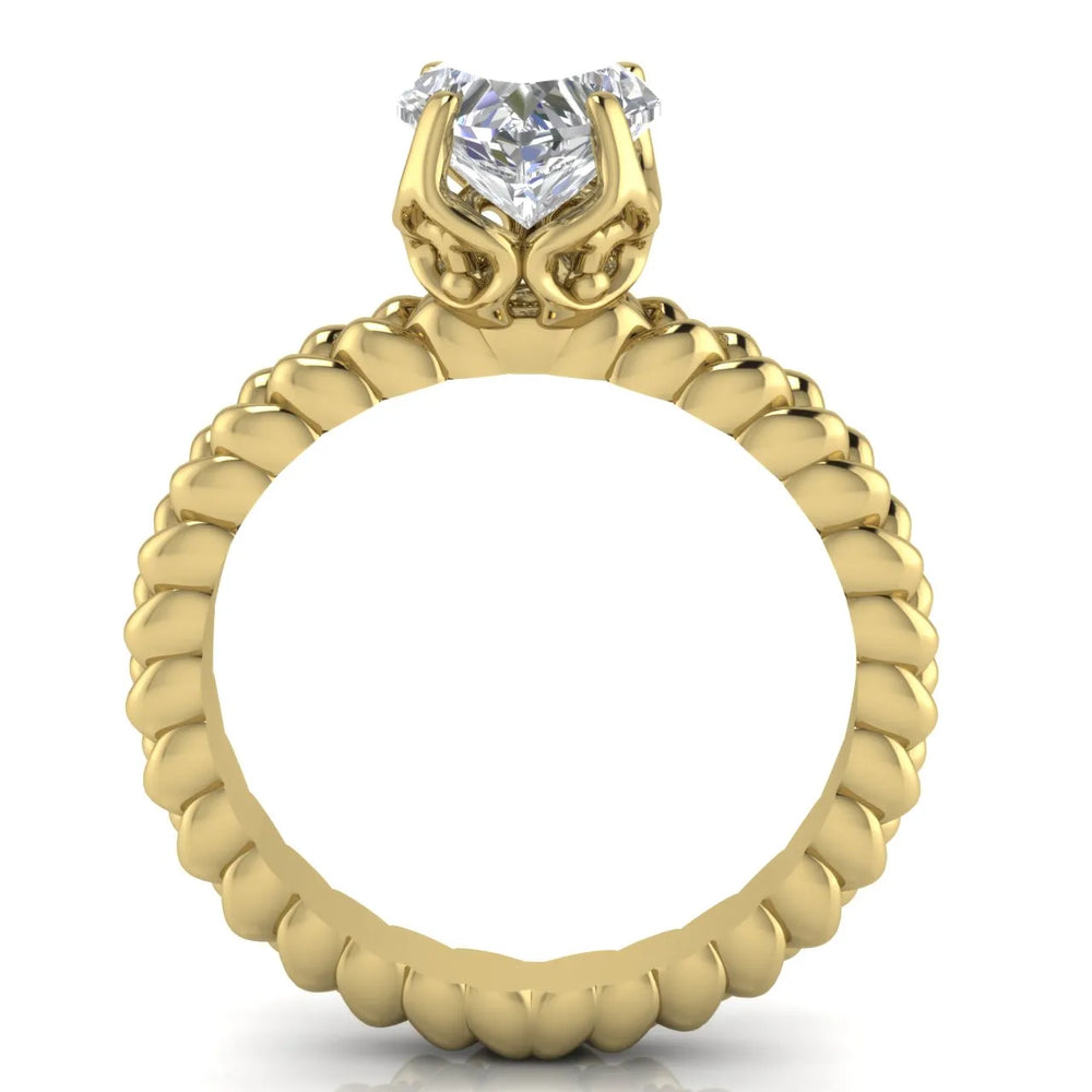 Vintage-Inspired Solitaire Ring with Twisted