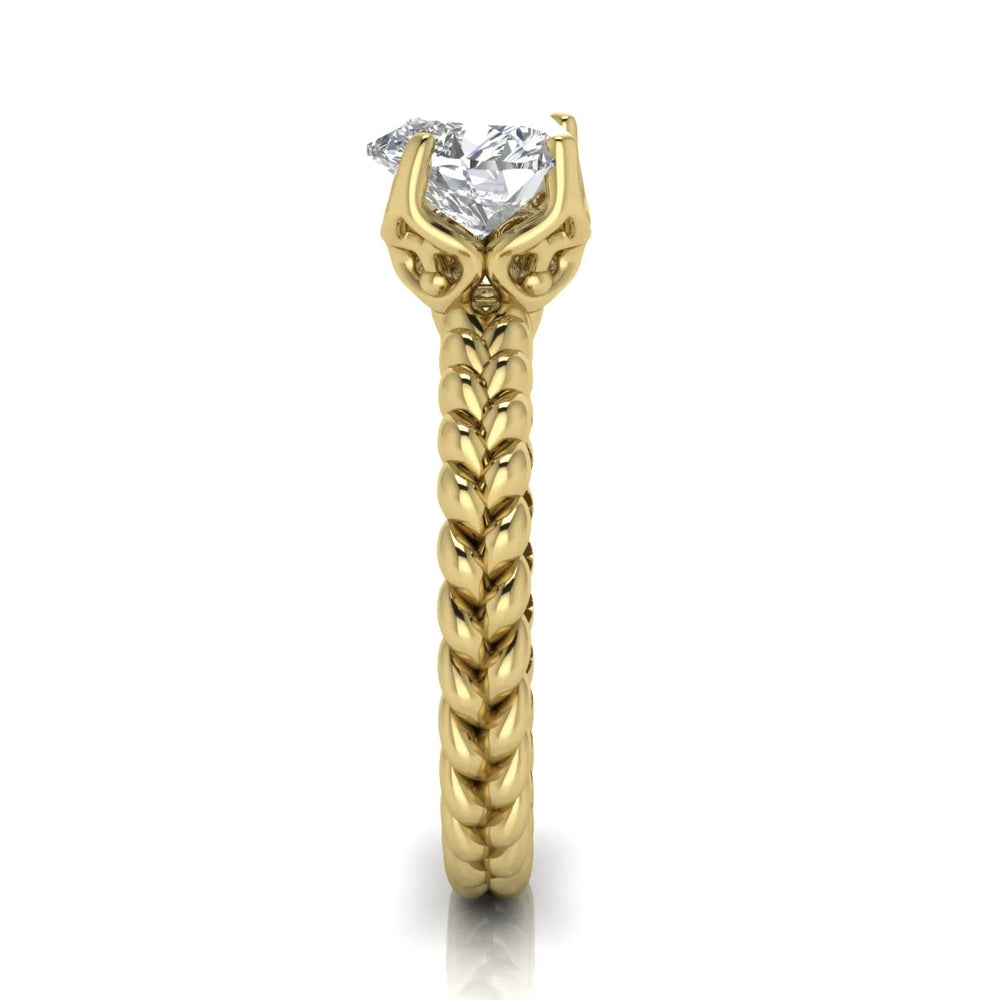 Vintage-Inspired Solitaire Ring with Twisted