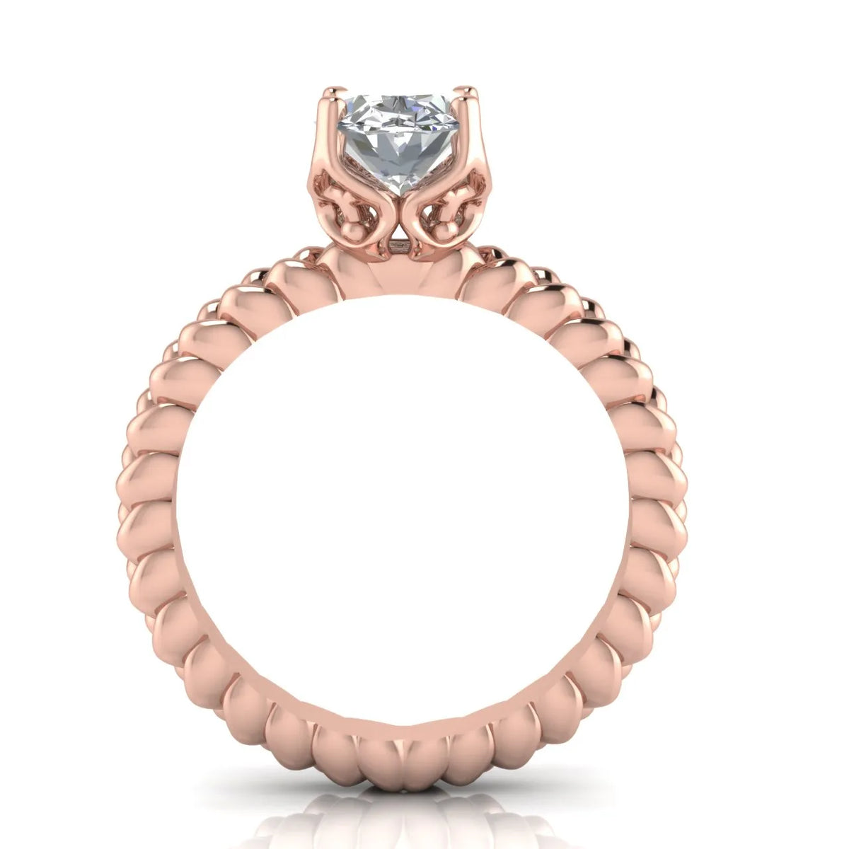 Vintage-Inspired Solitaire Ring with Twisted Band