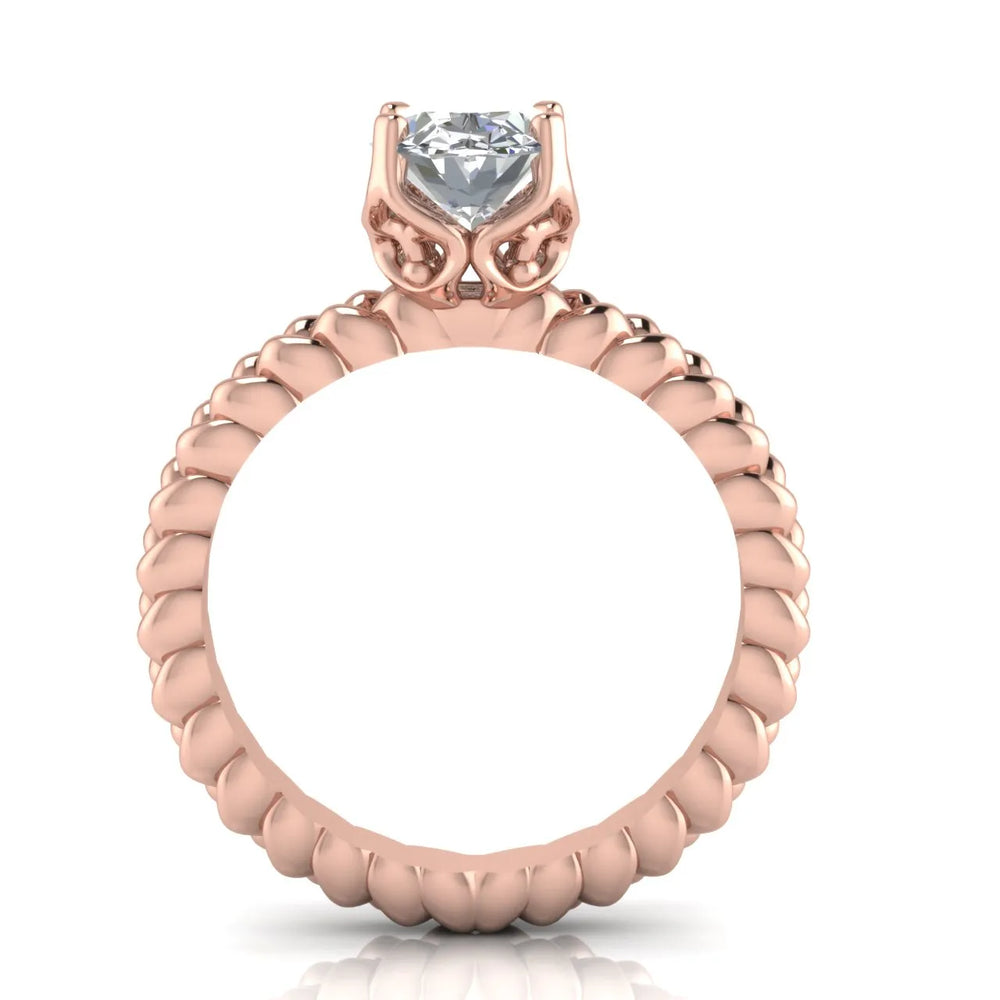 Vintage-Inspired Solitaire Ring with Twisted