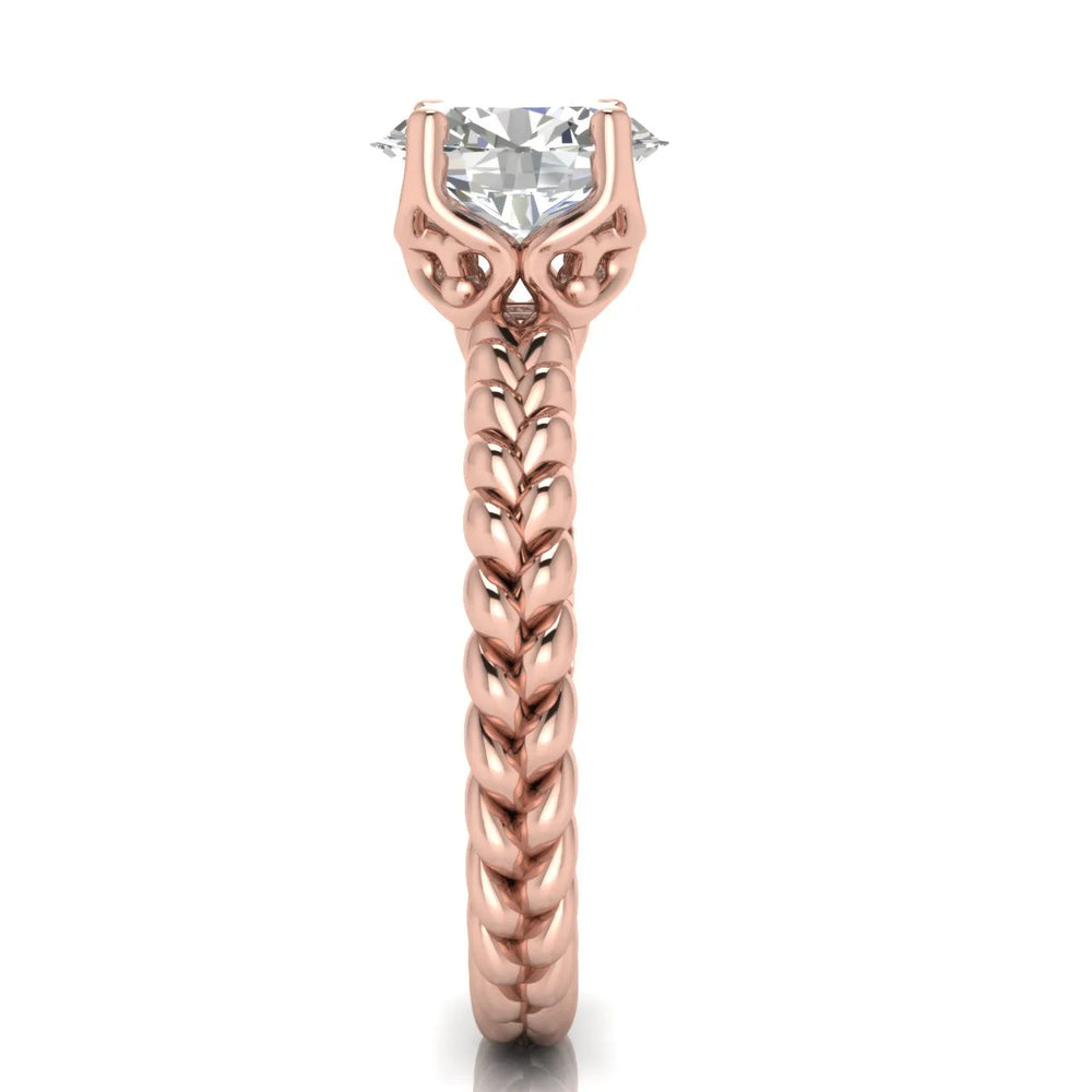 Vintage-Inspired Solitaire Ring with Twisted