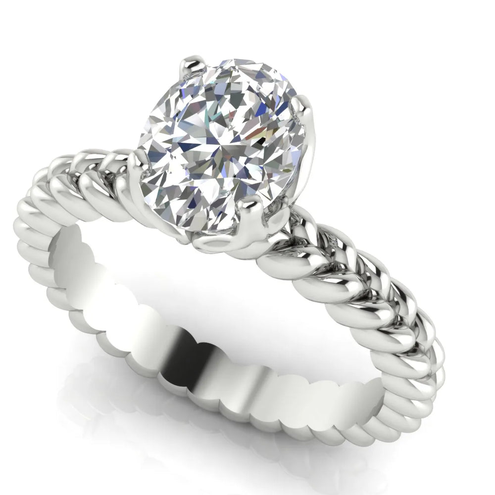 Vintage-Inspired Solitaire Ring with Twisted