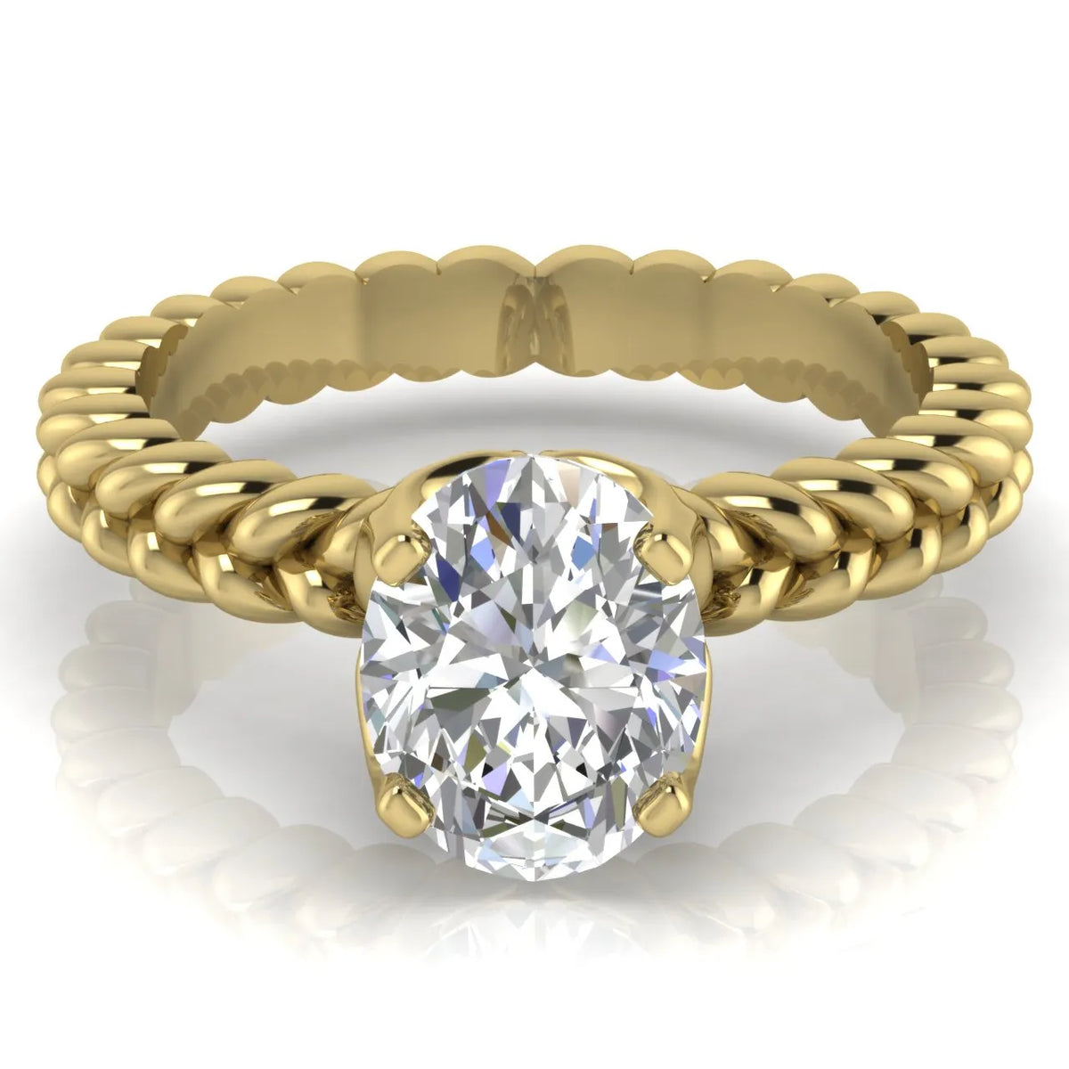 Vintage-Inspired Solitaire Ring with Twisted Band