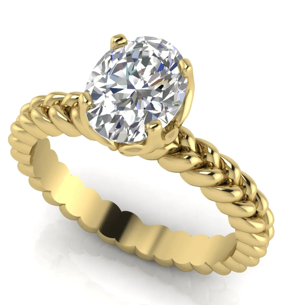 Vintage-Inspired Solitaire Ring with Twisted