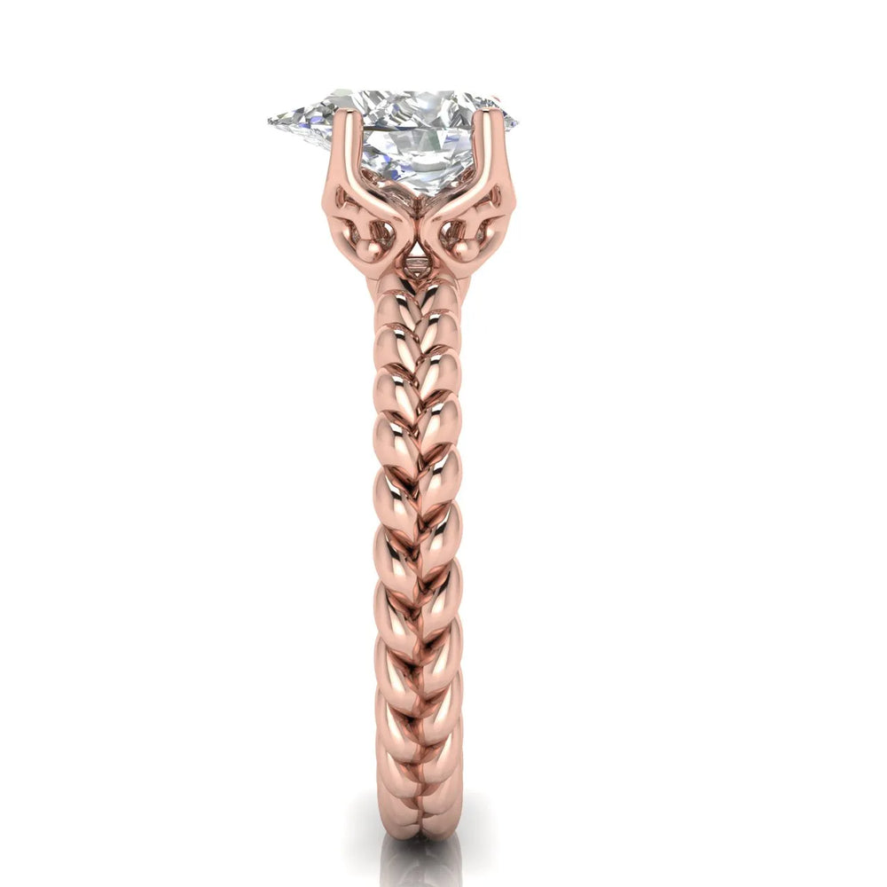 Vintage-Inspired Solitaire Ring with Twisted