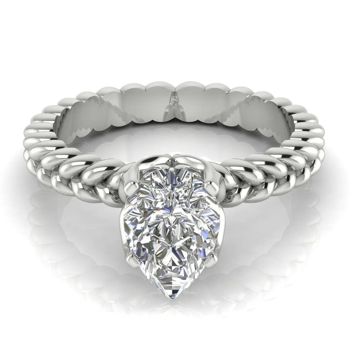 Vintage-Inspired Solitaire Ring with Twisted Band