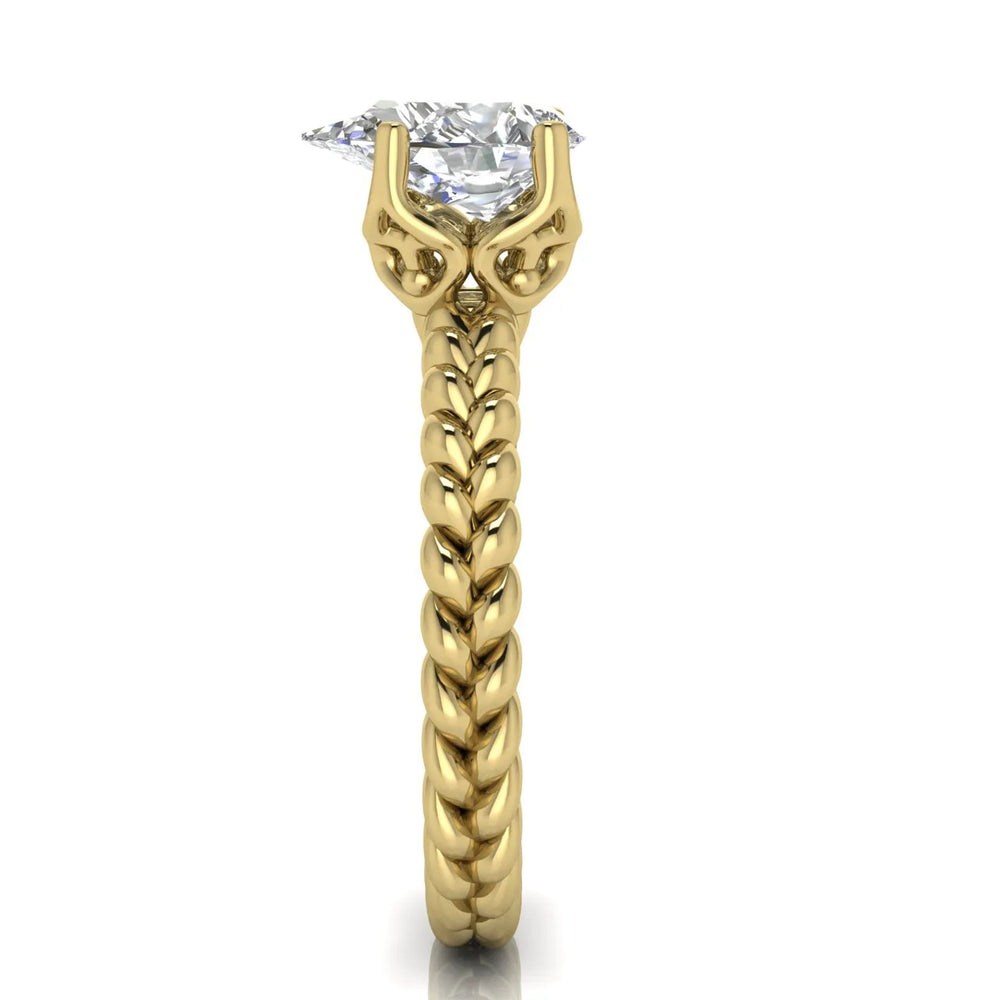 Vintage-Inspired Solitaire Ring with Twisted