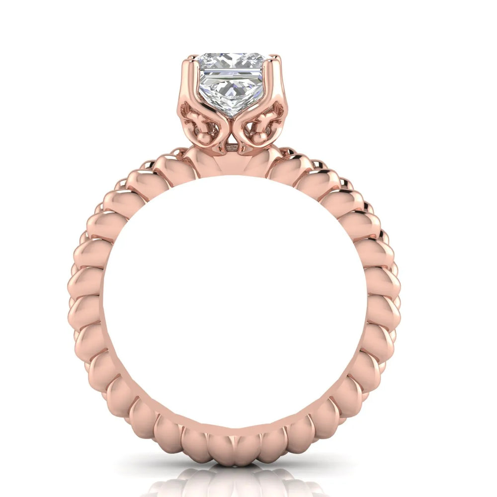 Vintage-Inspired Solitaire Ring with Twisted