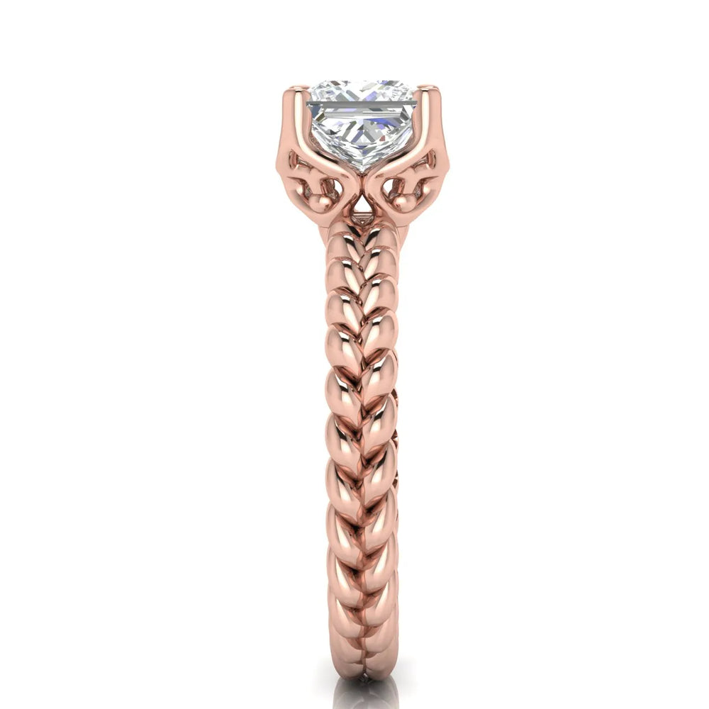 Vintage-Inspired Solitaire Ring with Twisted