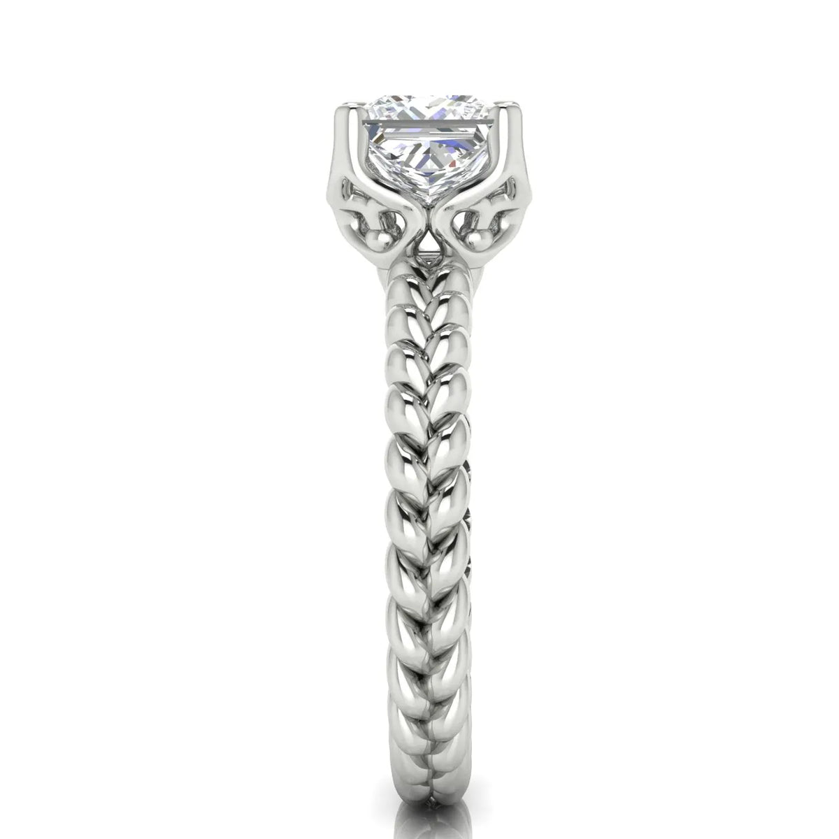 Vintage-Inspired Solitaire Ring with Twisted Band
