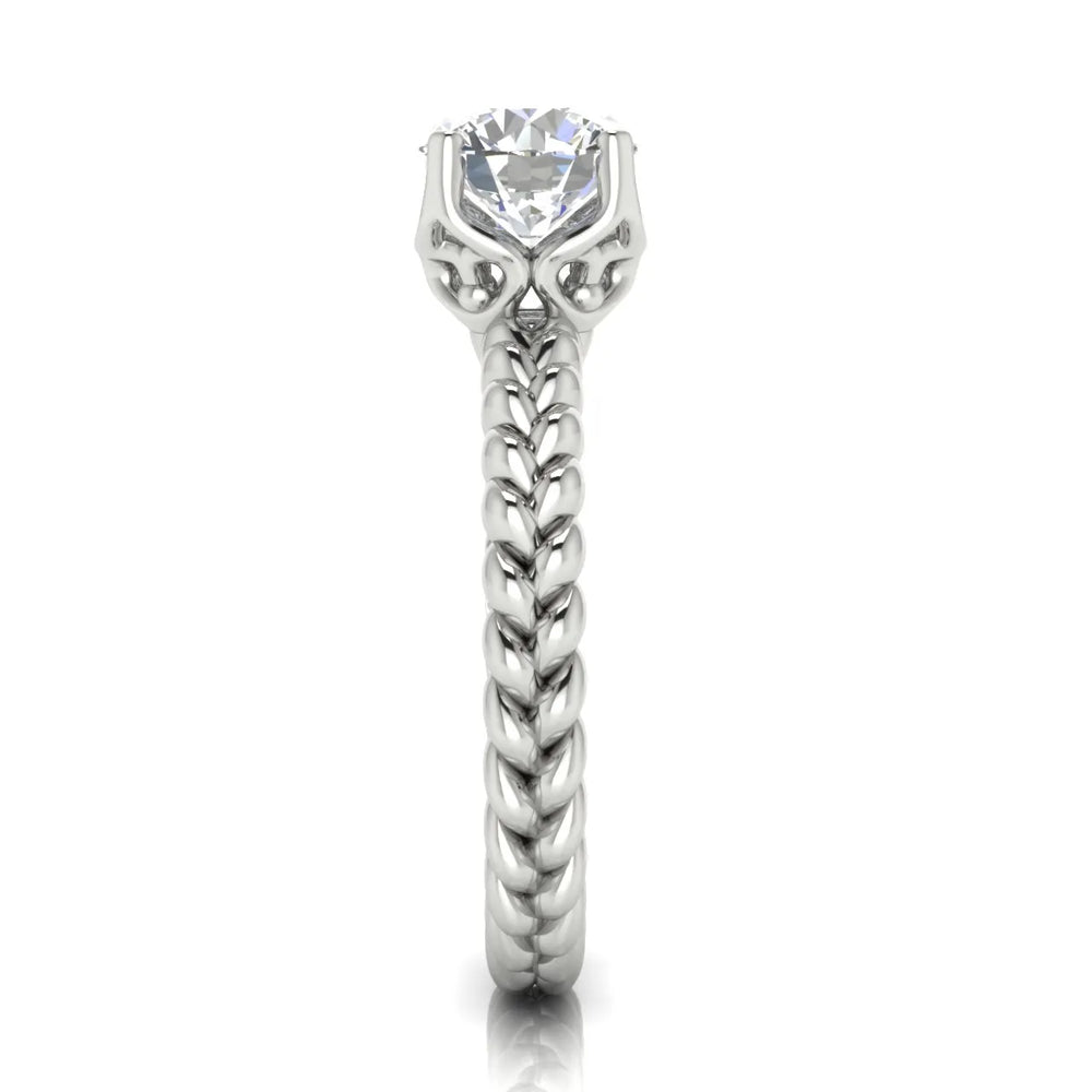 Vintage-Inspired Solitaire Ring with Twisted