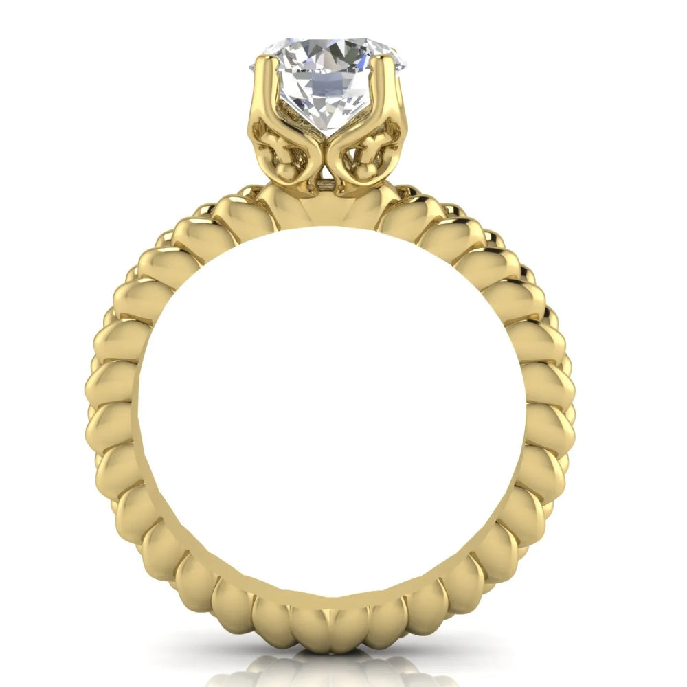 Vintage-Inspired Solitaire Ring with Twisted