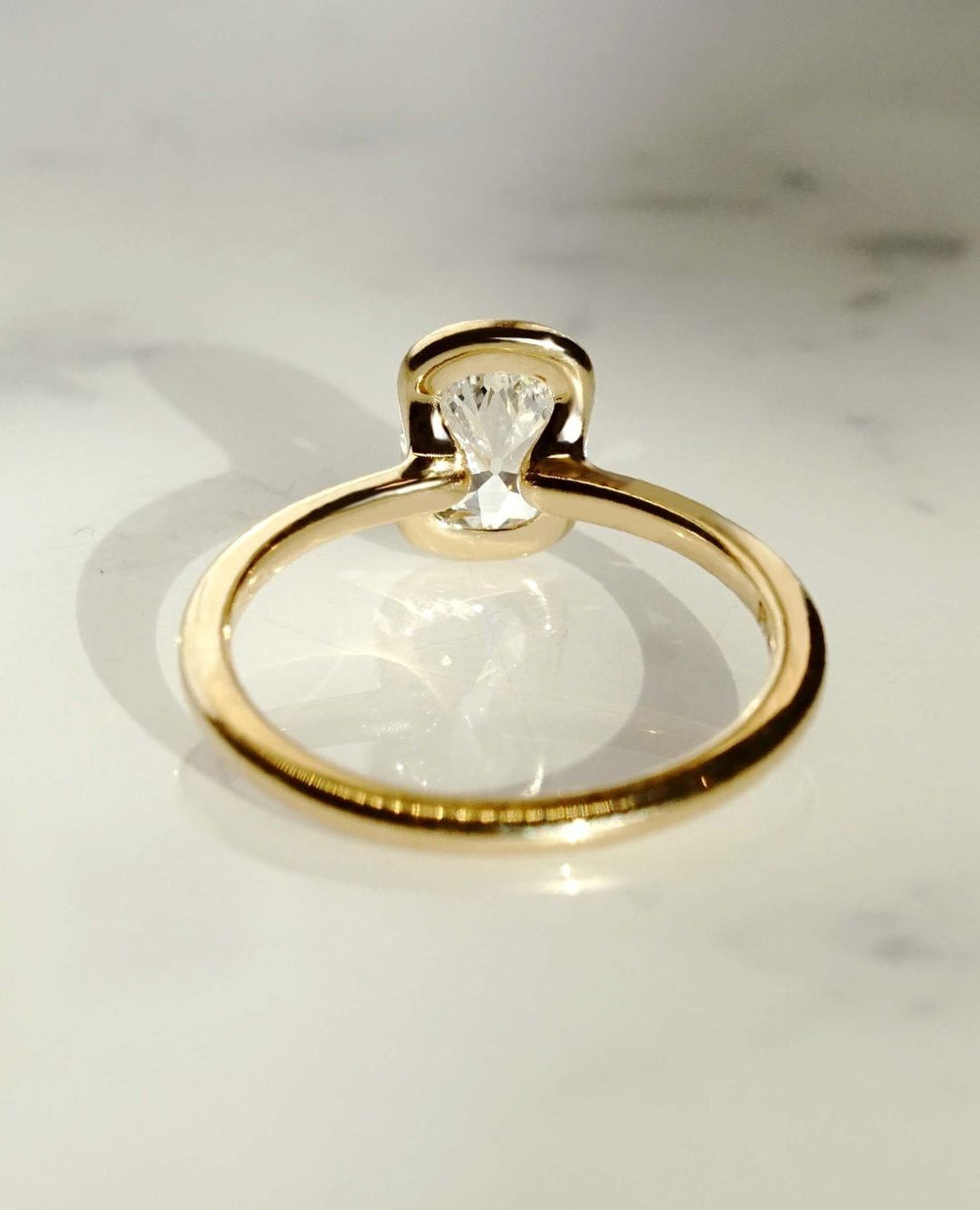 Old mine Cushion Cut Labgrown Engagement Ring