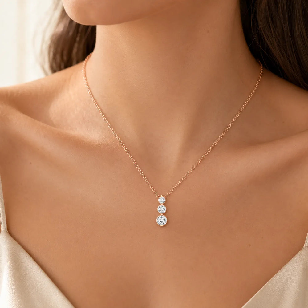 Elegant Vertical Diamond Necklace