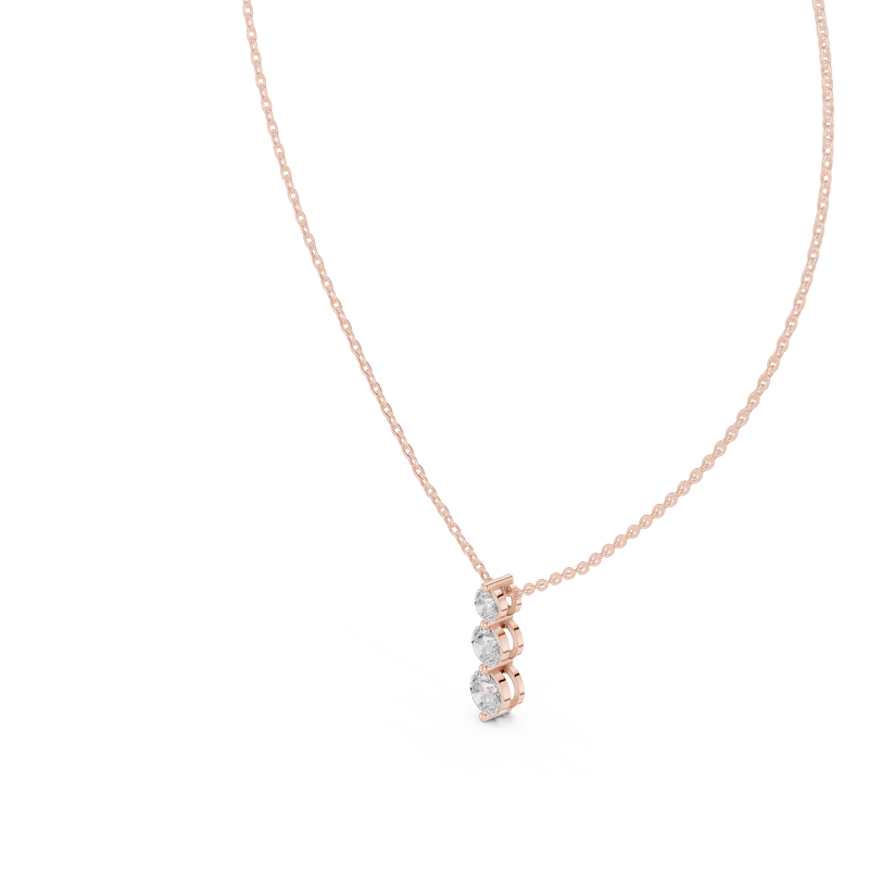 Elegant Vertical Diamond Necklace