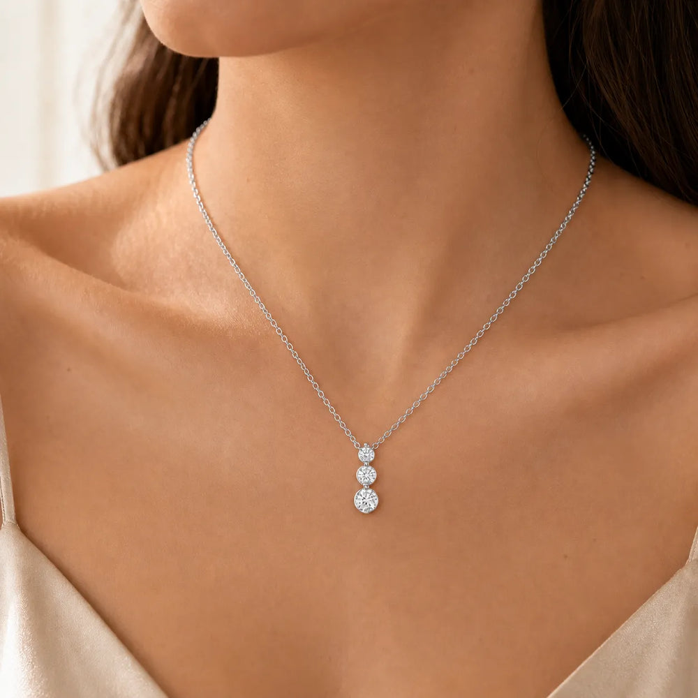 Elegant Vertical Diamond Necklace