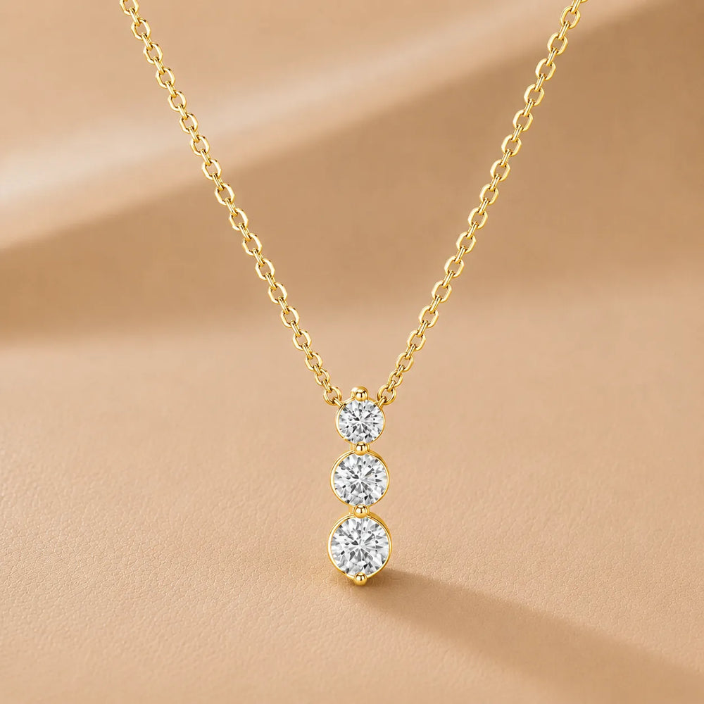 Elegant Vertical Diamond Necklace