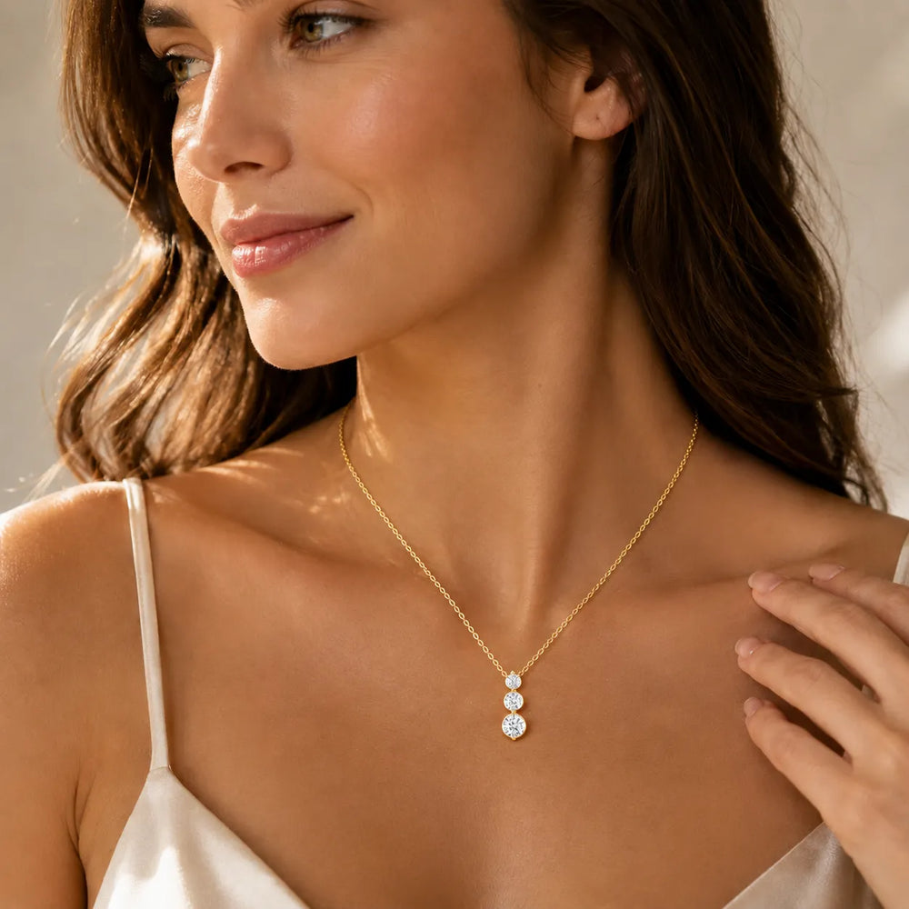 Elegant Vertical Diamond Necklace