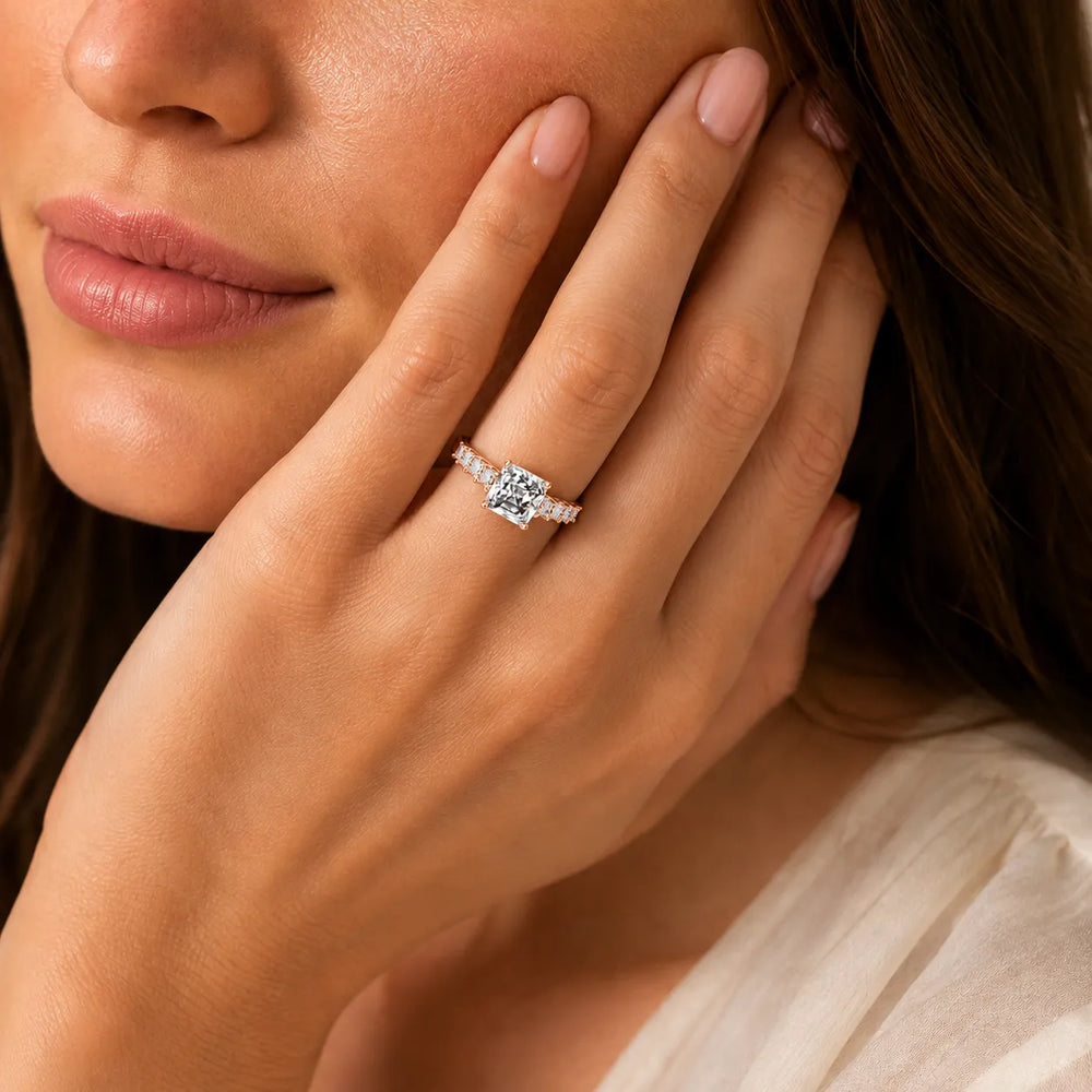 Vintage-Inspired Accent Engagement Ring