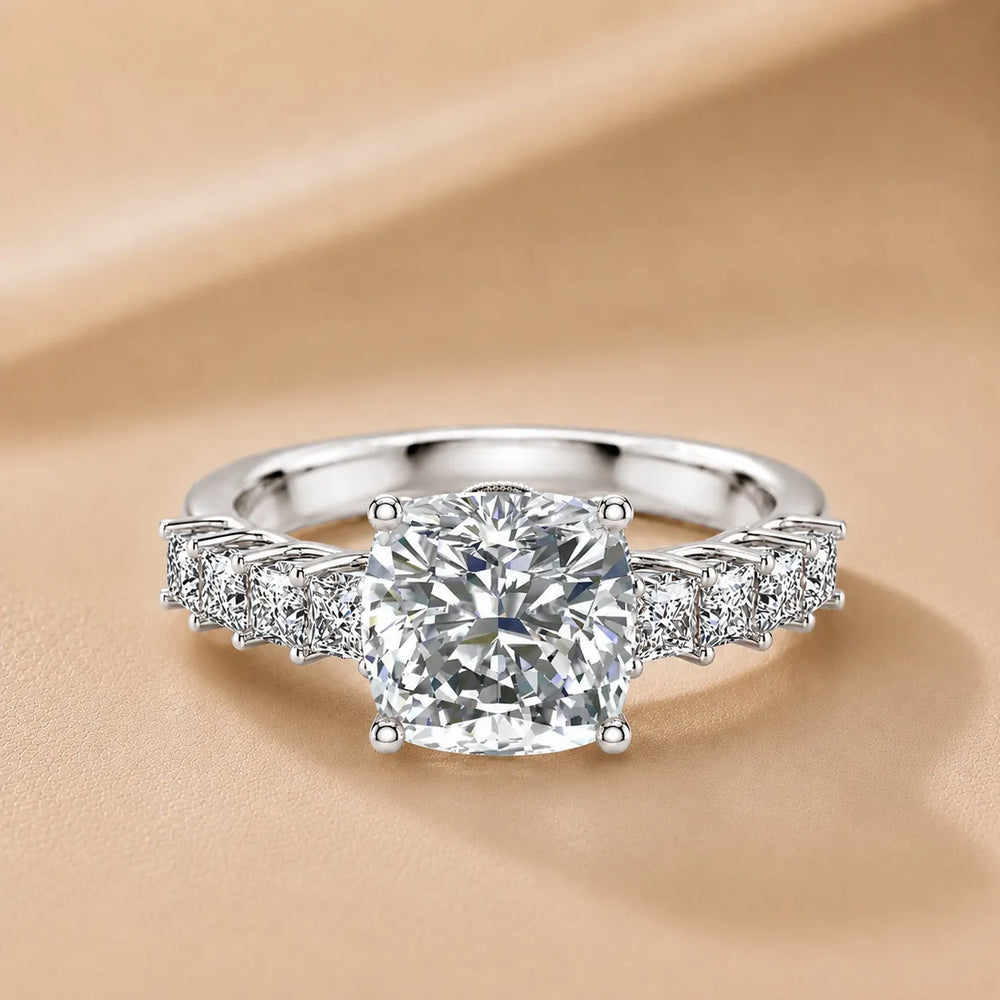 Vintage-Inspired Accent Engagement Ring