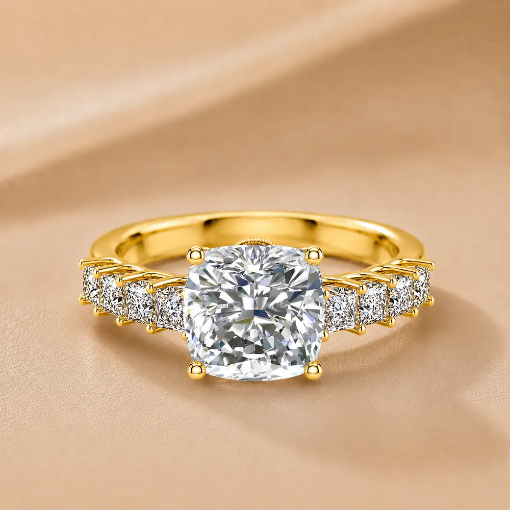 Vintage-Inspired Accent Engagement Ring