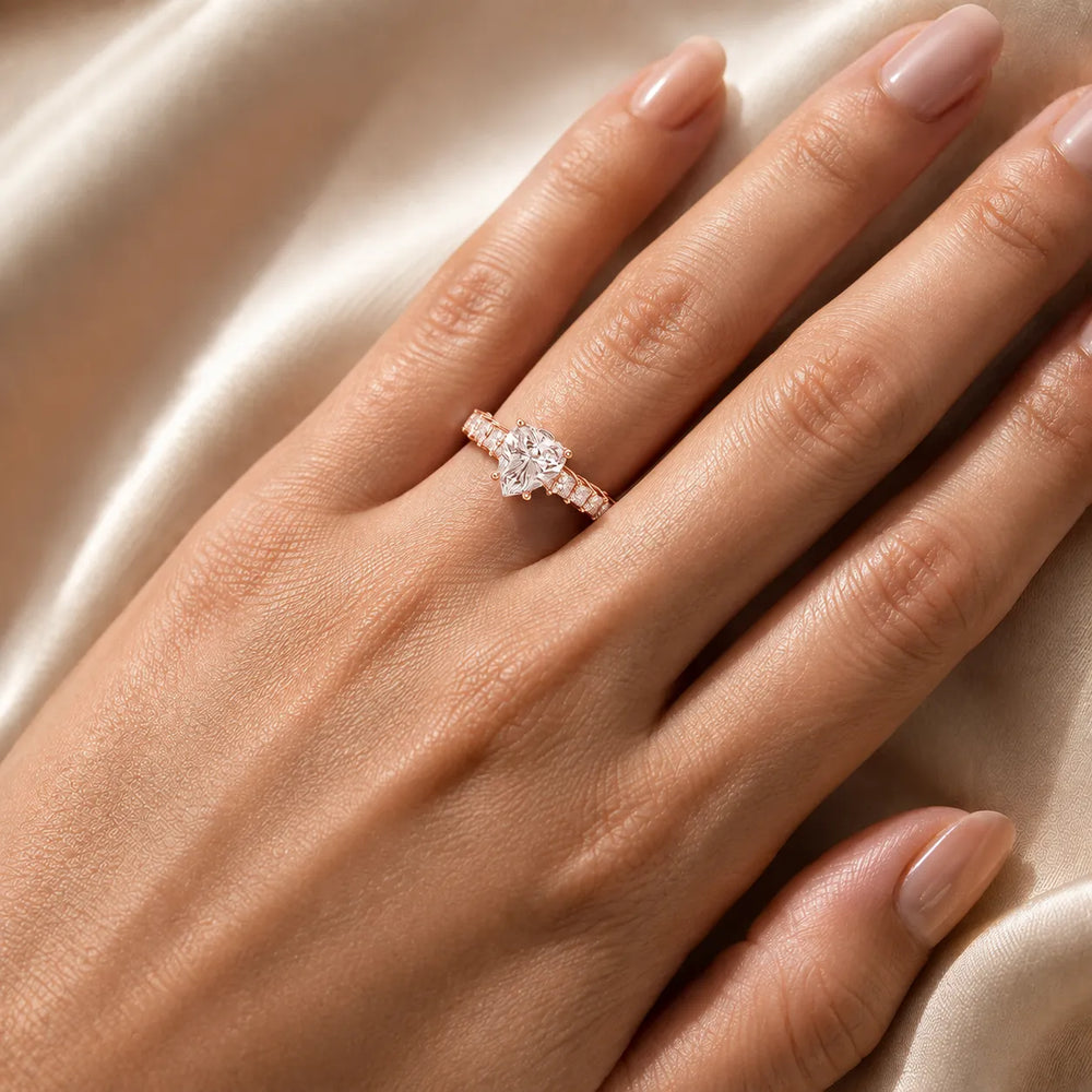 Vintage-Inspired Accent Engagement Ring