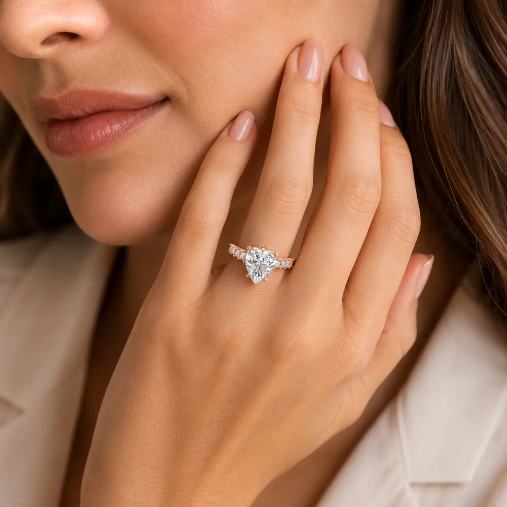Vintage-Inspired Accent Engagement Ring
