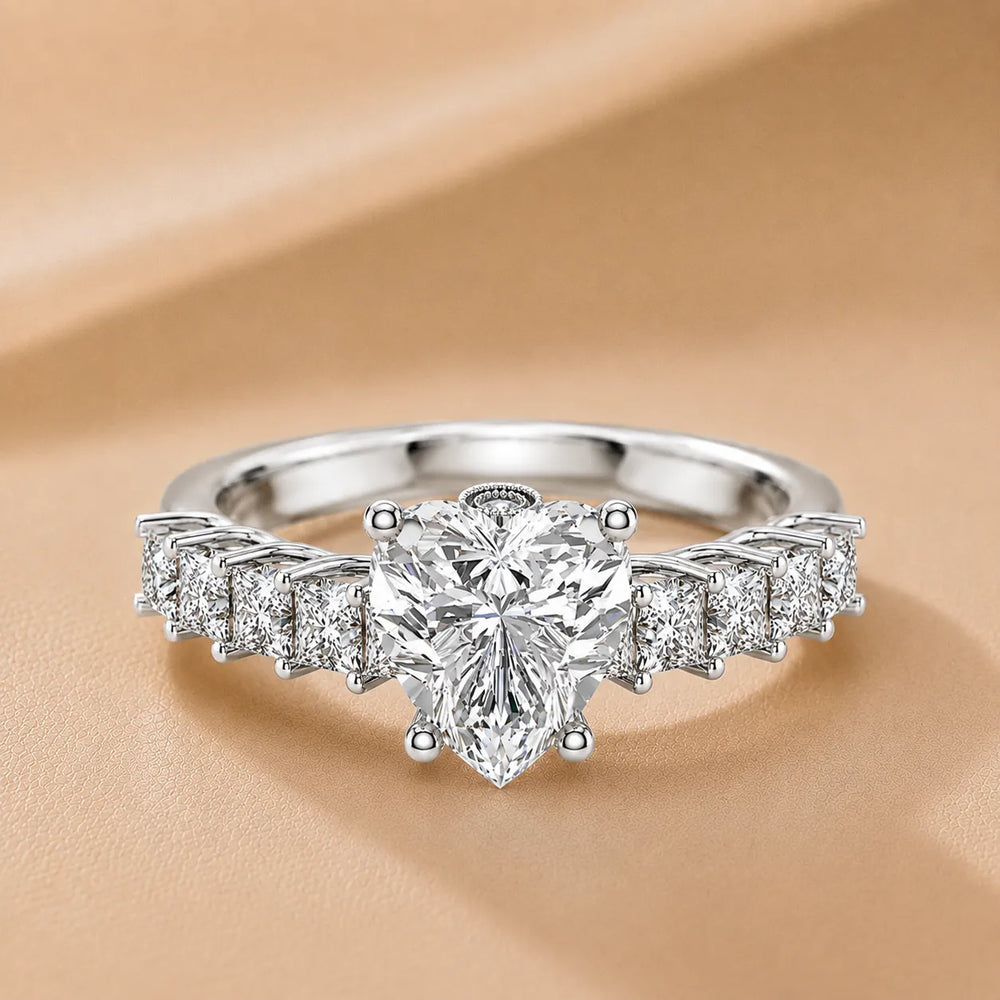 Vintage-Inspired Accent Engagement Ring