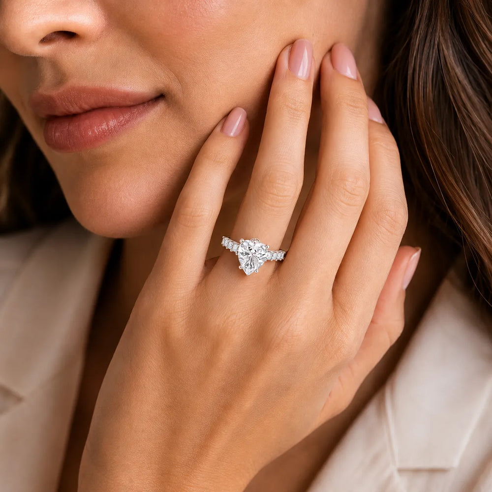 Vintage-Inspired Accent Engagement Ring