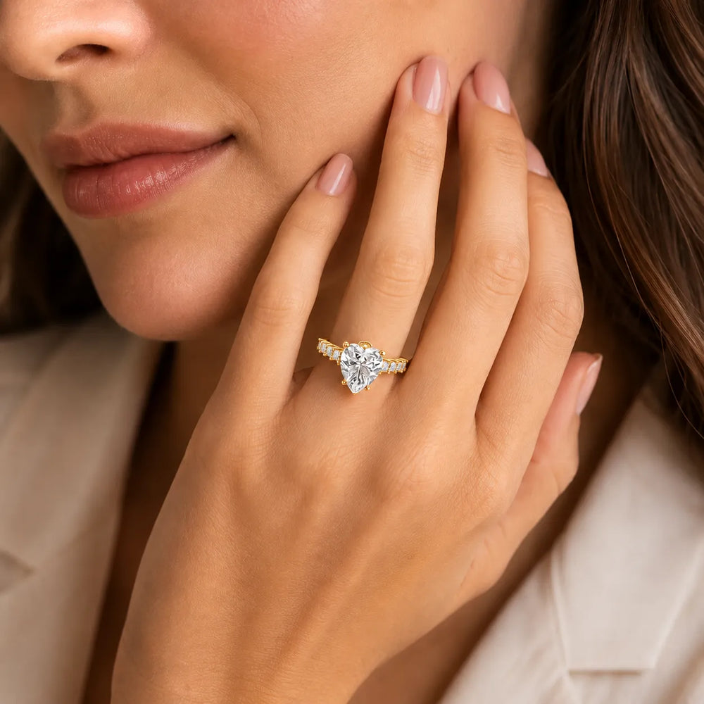 Vintage-Inspired Accent Engagement Ring