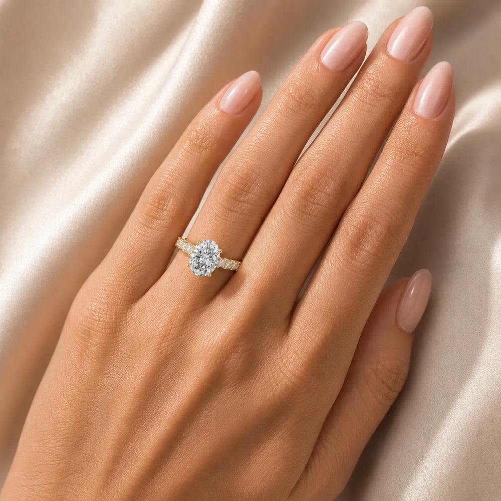 Vintage-Inspired Accent Engagement Ring