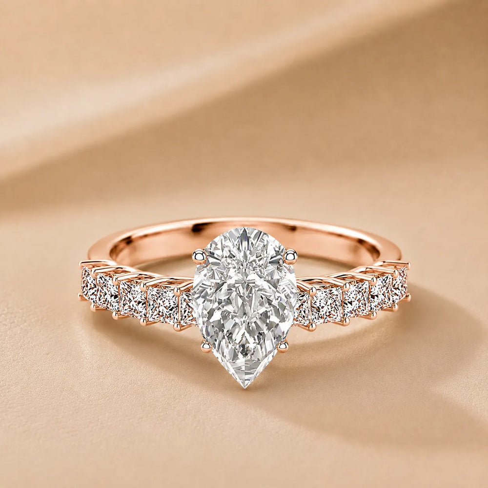 Vintage-Inspired Accent Engagement Ring