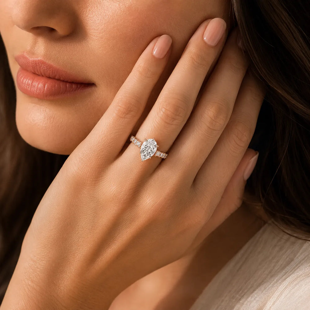 Vintage-Inspired Accent Engagement Ring