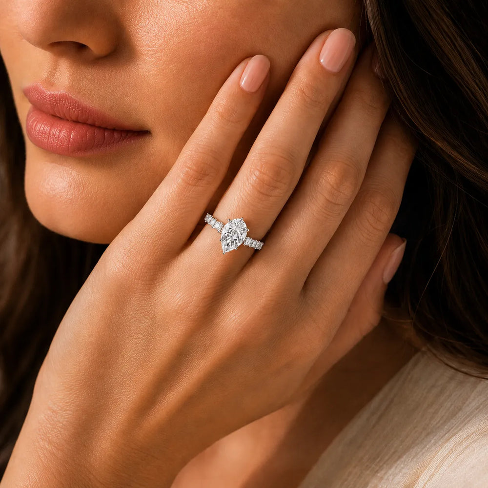 Vintage-Inspired Accent Engagement Ring