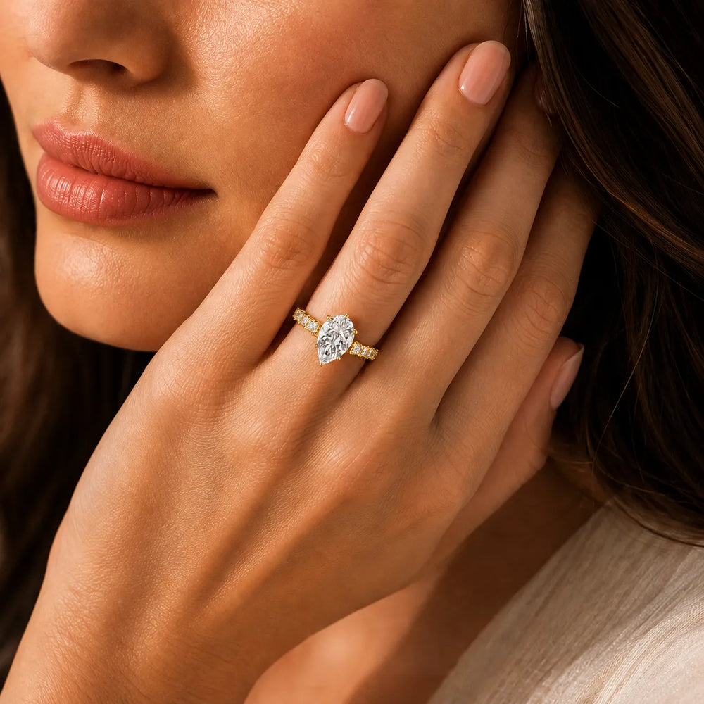 Vintage-Inspired Accent Engagement Ring