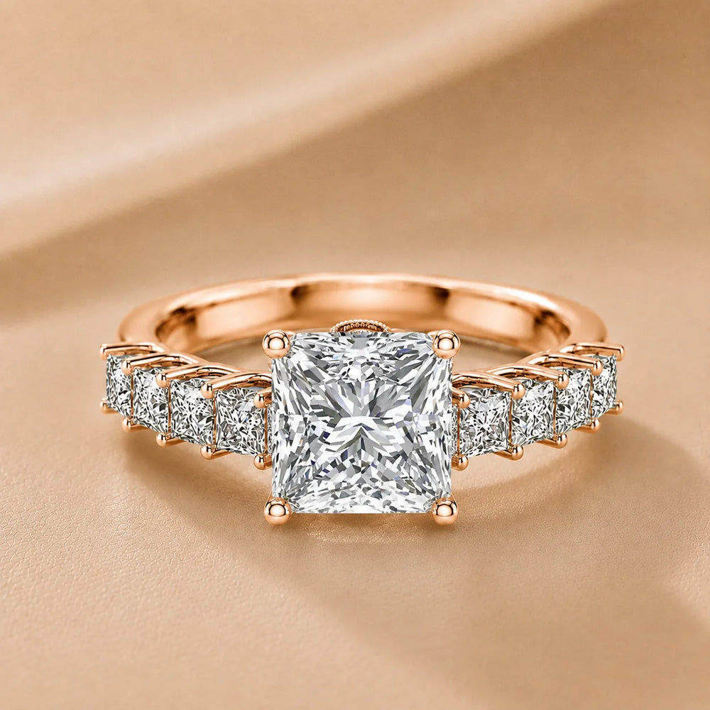 Vintage-Inspired Accent Engagement Ring