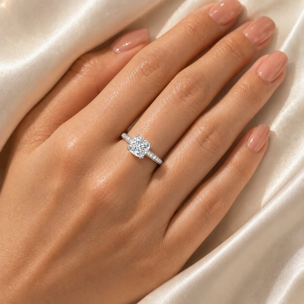Vintage-Inspired Accent Solitaire Ring