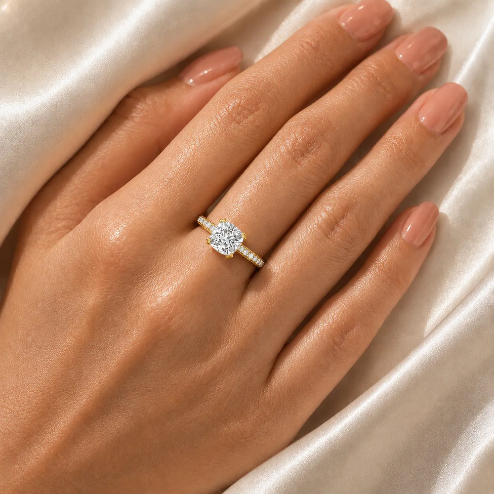 Vintage-Inspired Accent Solitaire Ring