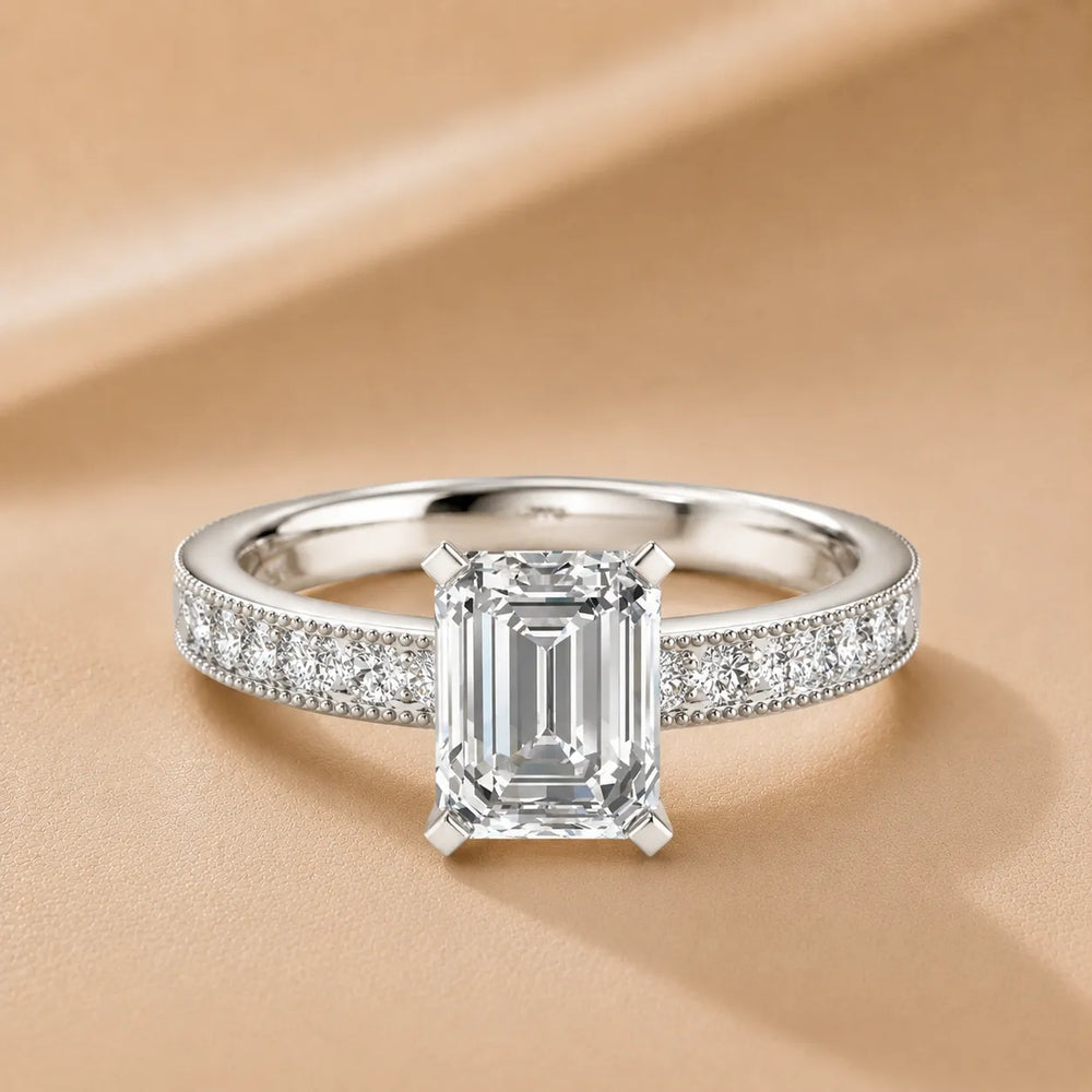 Vintage-Inspired Accent Solitaire Ring