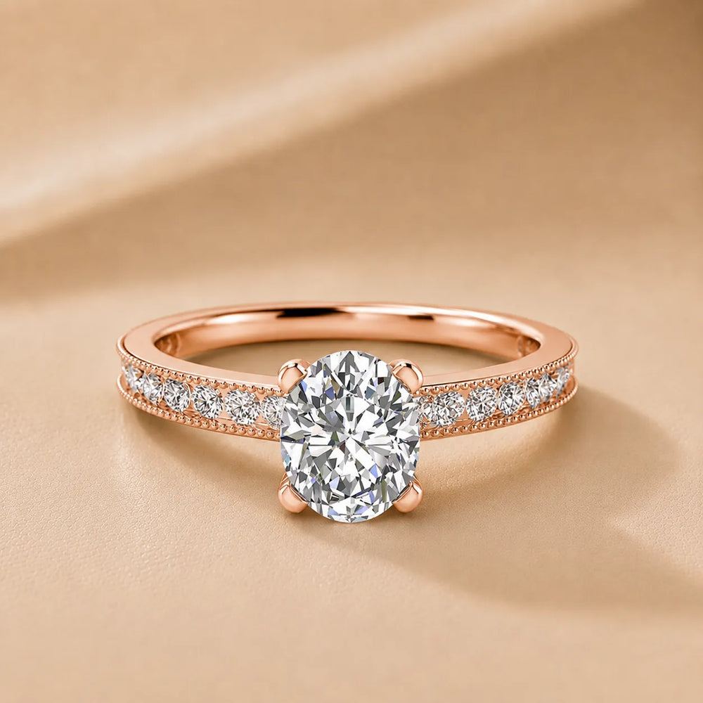 Vintage-Inspired Accent Solitaire Ring
