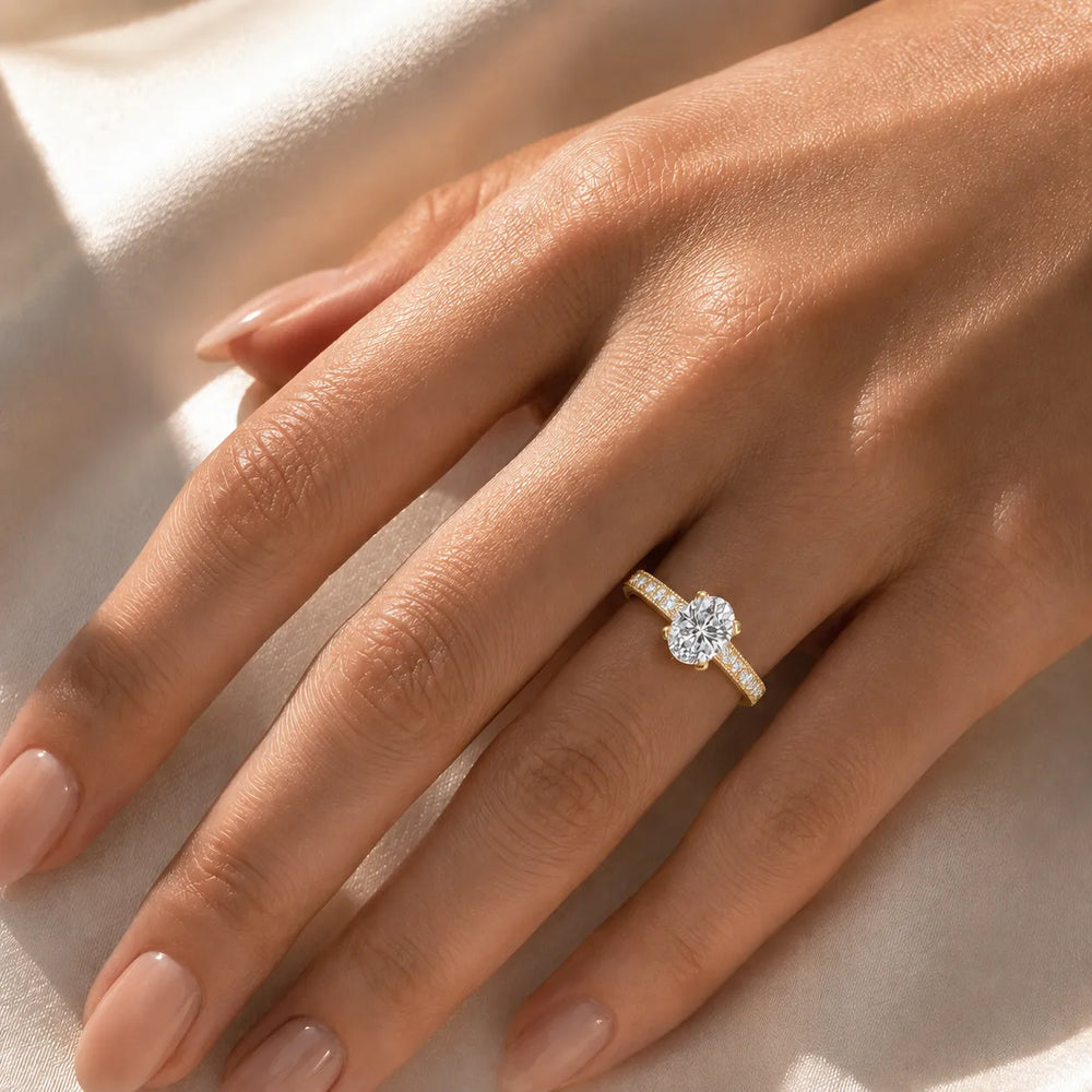 Vintage-Inspired Accent Solitaire Ring