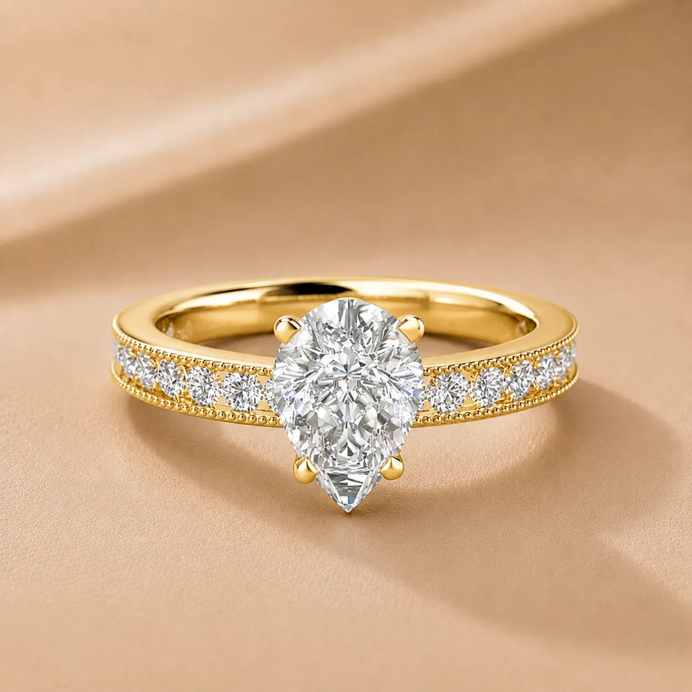 Vintage-Inspired Accent Solitaire Ring