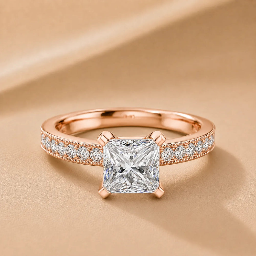 Vintage-Inspired Accent Solitaire Ring