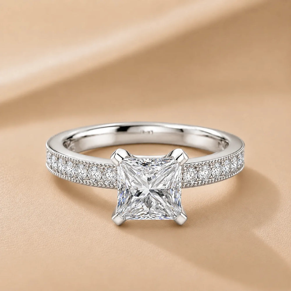 Vintage-Inspired Accent Solitaire Ring
