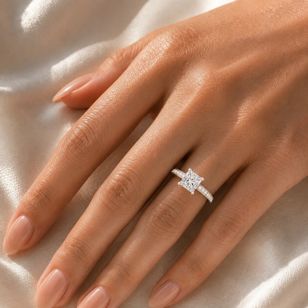 Vintage-Inspired Accent Solitaire Ring