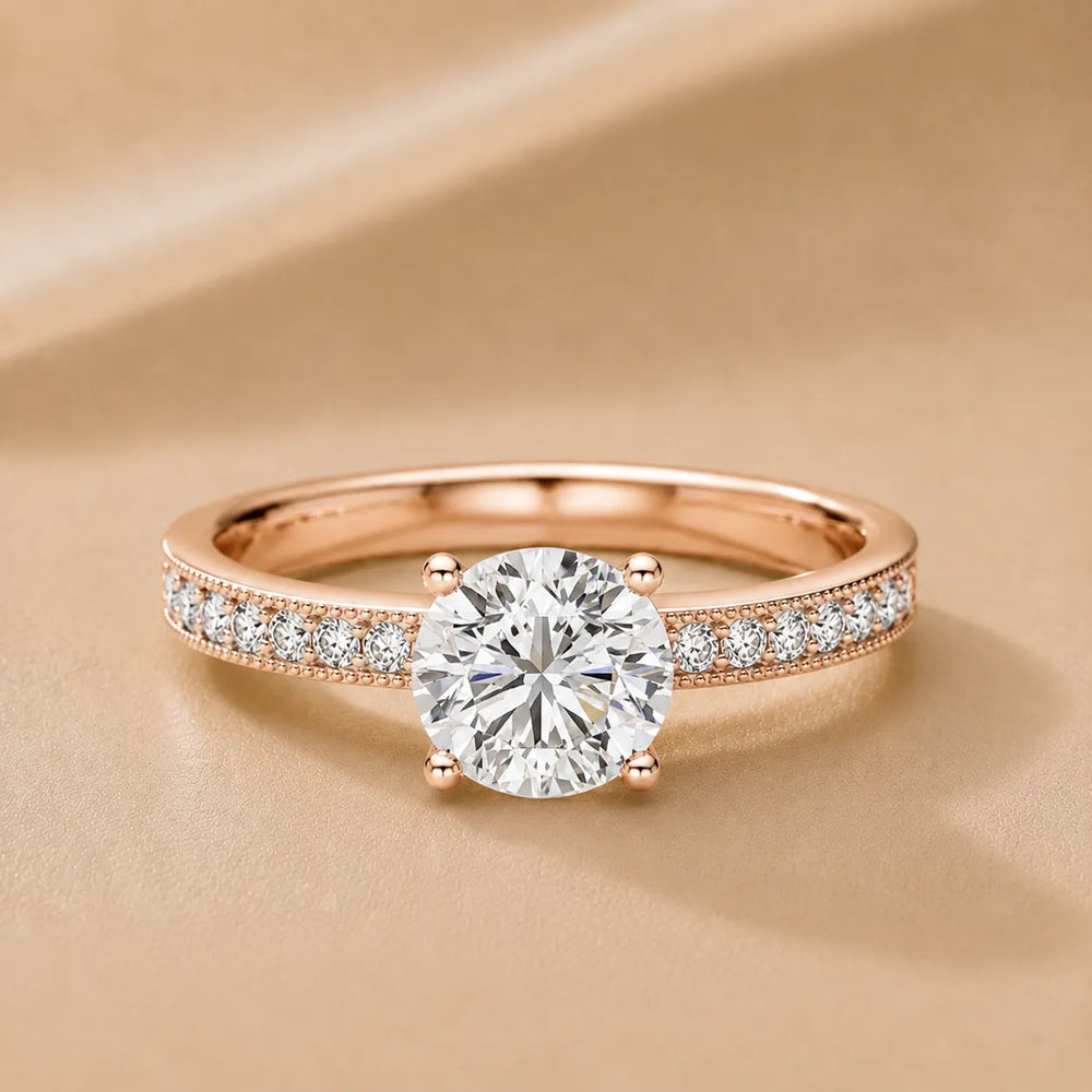 Vintage-Inspired Accent Solitaire Ring