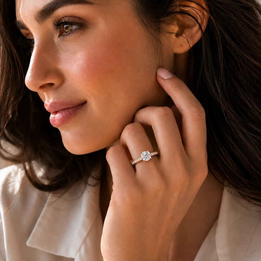 Vintage-Inspired Accent Solitaire Ring