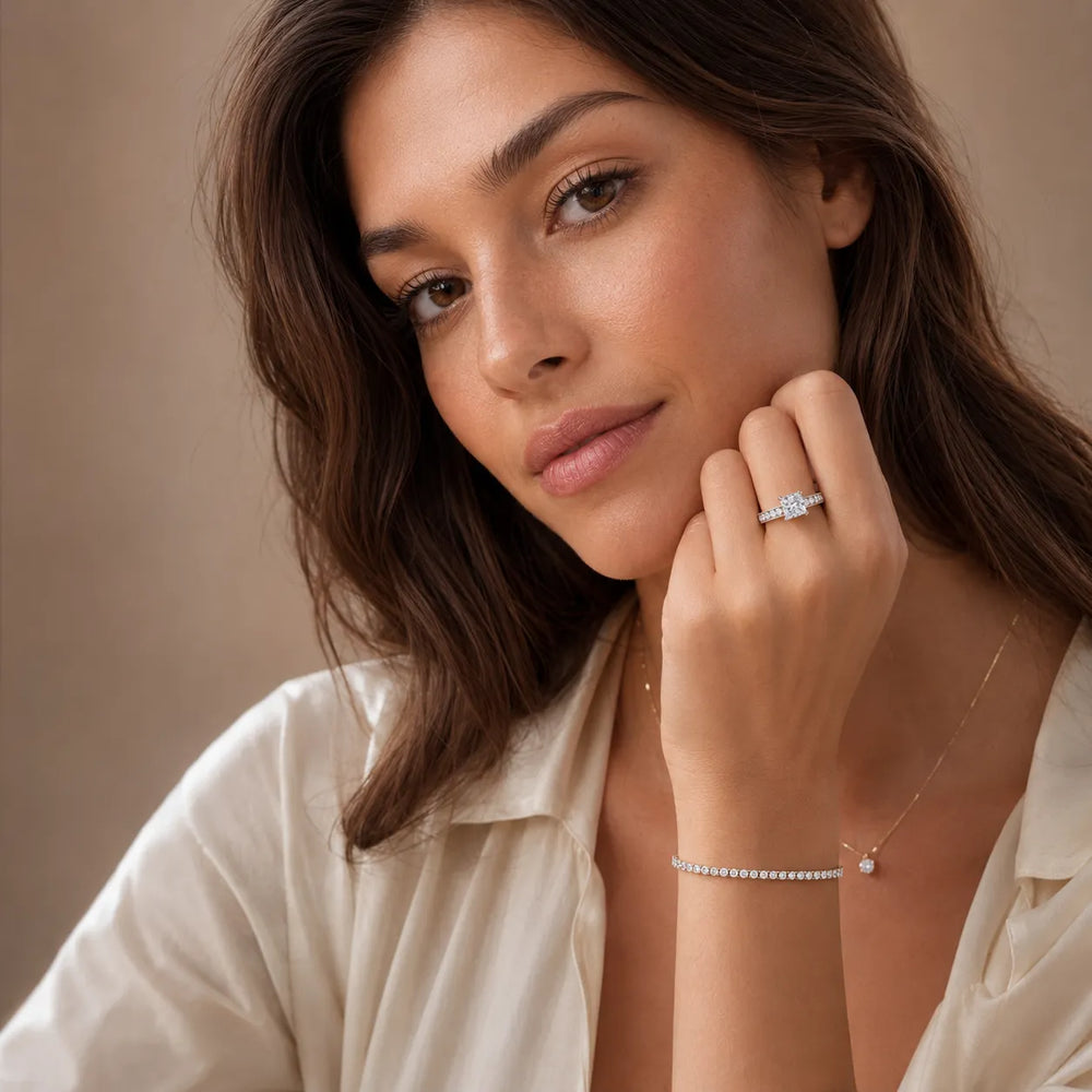 Vintage Milgrain Accent Solitaire Ring