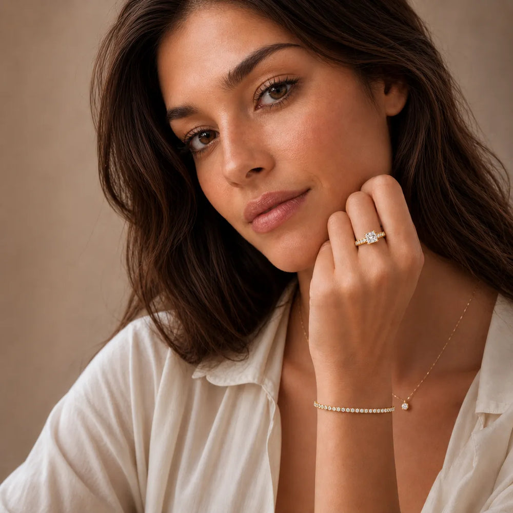 Vintage Milgrain Accent Solitaire Ring