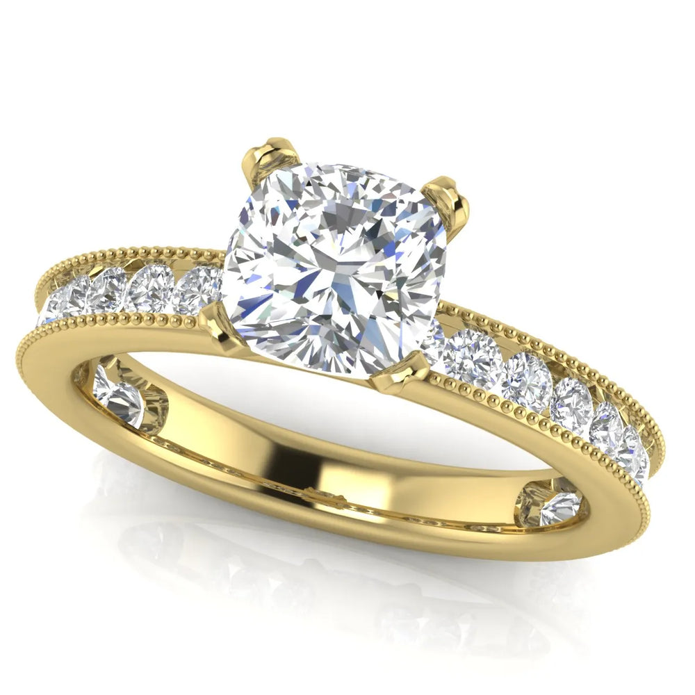 Vintage-Inspired Accent Solitaire Ring